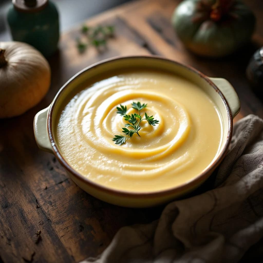 Soupe à la crème de pommes de terre