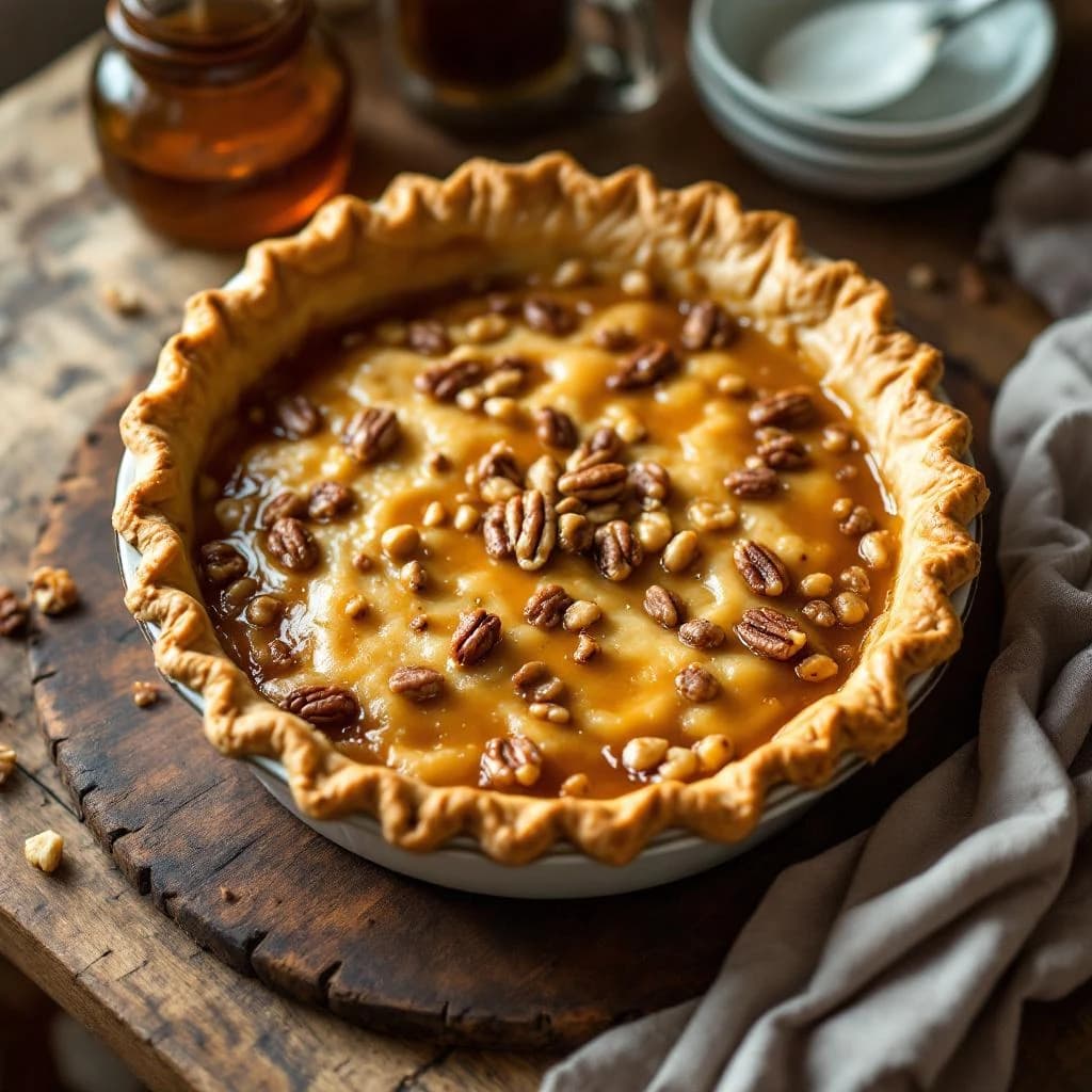 Tarte au sirop d'érable et aux noix